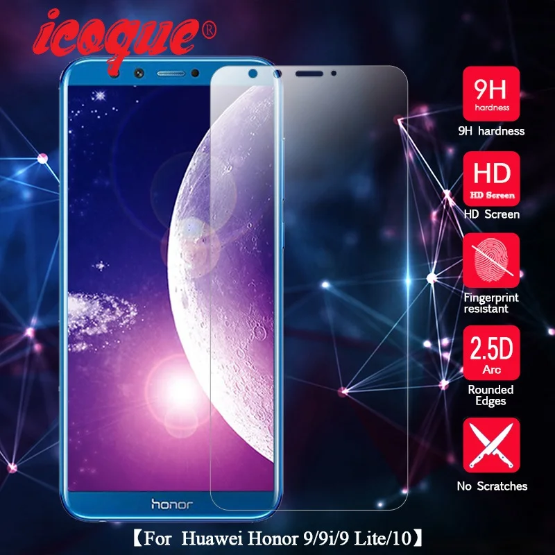Закаленное стекло для Huawei Honor 9 Lite защита экрана 9H 2.5D Защитное телефона 10 9i