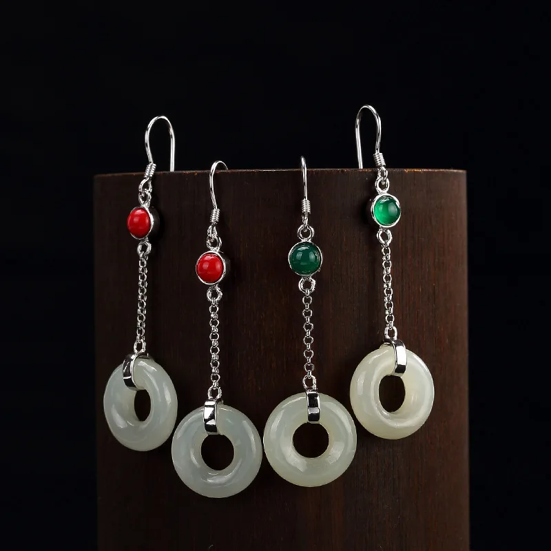 2018 New Arrival Hot Sale Earings Fashion Jewelry One Deer S925 Pure Natural Hetian Jade Agate Lady High-end Earrings
2018 New Arrival Hot Sale Earings Fashion Jewelry One Deer S925 Pure Natural Hetian Jade Agate Lady High-end Earrings