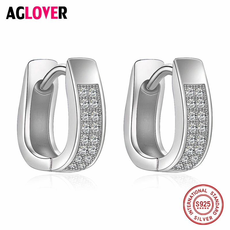 Fashion Jewelry 925 Sterling Silver Stud Earring Full AAA Crystal CZ From AGLOVER Brand Women's Earrings Wedding Gift
Fashion Jewelry 925 Sterling Silver Stud Earring Full AAA Crystal CZ From AGLOVER Brand Women's Earrings Wedding Gift