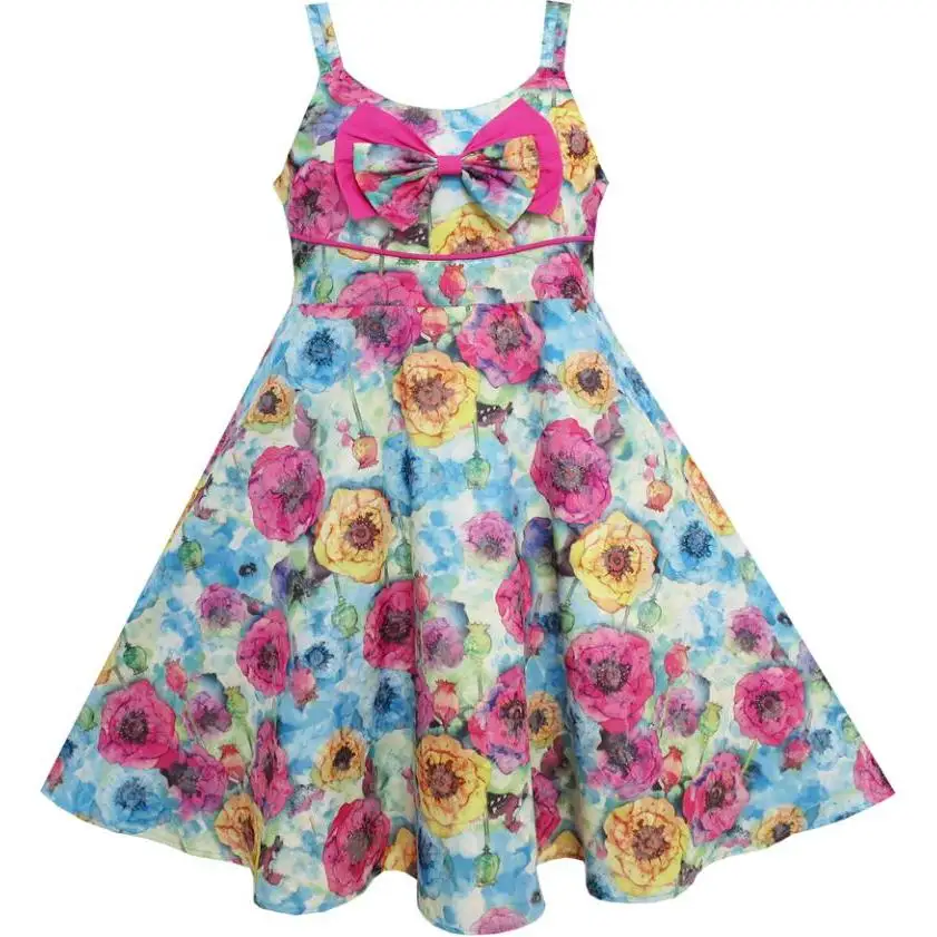 Girls Dress Sling Bow Tie Flower Princess Cotton Pink 2019 Summer Wedding Party Dresses Kids Clothes Size 3-10 Carnival Vestidos
Girls Dress Sling Bow Tie Flower Princess Cotton Pink 2019 Summer Wedding Party Dresses Kids Clothes Size 3-10 Carnival Vestidos