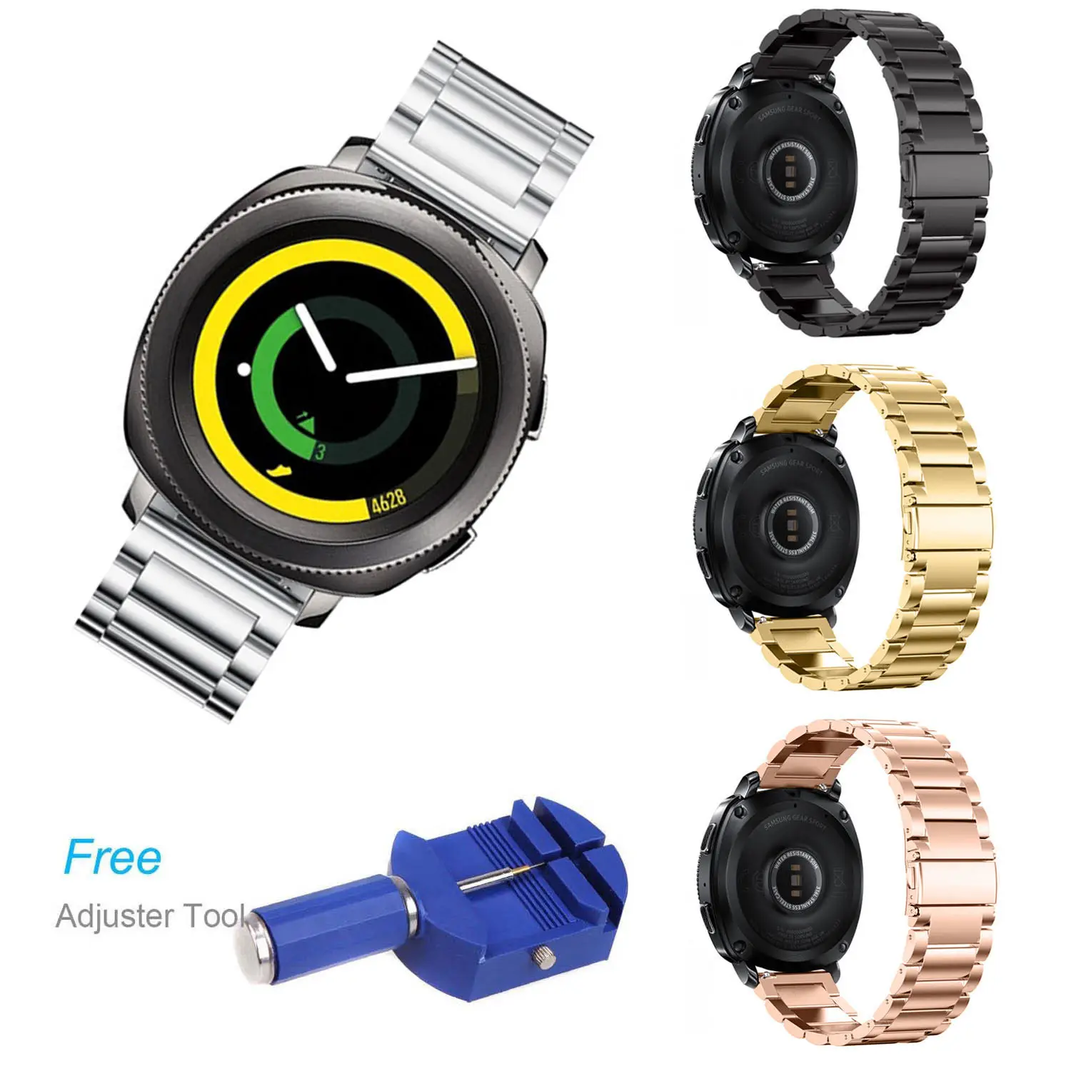 316L Stainless Steel Link Bracelet For Samsung Gear Sport Watch Band Metal Wrist Strap Wristband Connectors Pins Tool Watchbands
316L Stainless Steel Link Bracelet For Samsung Gear Sport Watch Band Metal Wrist Strap Wristband Connectors Pins Tool Watchbands