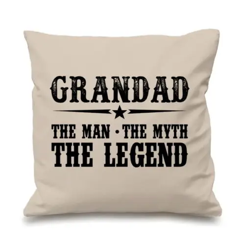 Hot Grandpa Gift Grandad Cushion Cover Quote Grandad The Man The Myth The Legend Throw Pillow Case Grandfather Two Sides 18"x18"
Hot Grandpa Gift Grandad Cushion Cover Quote Grandad The Man The Myth The Legend Throw Pillow Case Grandfather Two Sides 18"x18"