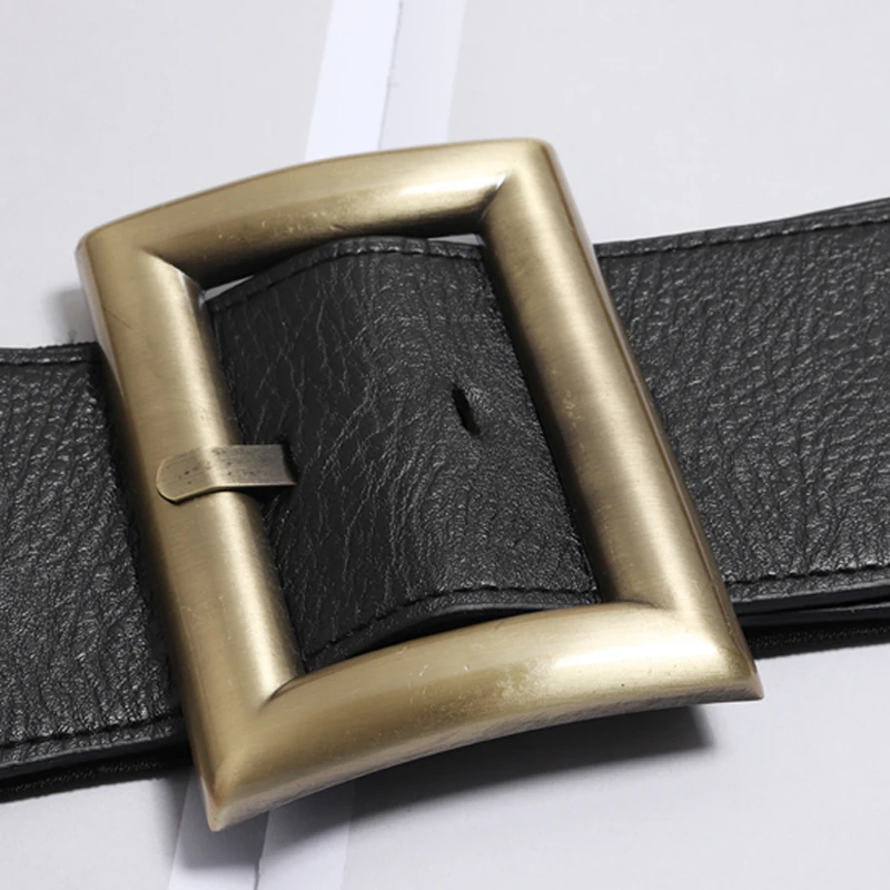 New stretch wide waist fashion gold large buckle belts girdle female Body sculpting cummerbund elastic solid women accessories
New stretch wide waist fashion gold large buckle belts girdle female Body sculpting cummerbund elastic solid women accessories