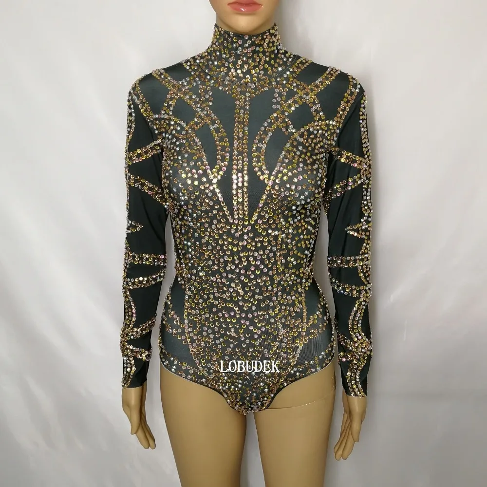 Sparkly Full Rhinestones Elastic Bodysuit Bar Nightclub Party Performance Costume Women DJ Singer Models Catwalk Show Stage Wear
Sparkly Full Rhinestones Elastic Bodysuit Bar Nightclub Party Performance Costume Women DJ Singer Models Catwalk Show Stage Wear