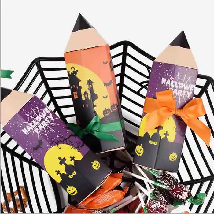 100PCS/50PCS Cartoon Pencil Gift box Halloween Party Favors Candy Box Chocolate Case Party Favor Paper Gift Packing Boxes
100PCS/50PCS Cartoon Pencil Gift box Halloween Party Favors Candy Box Chocolate Case Party Favor Paper Gift Packing Boxes