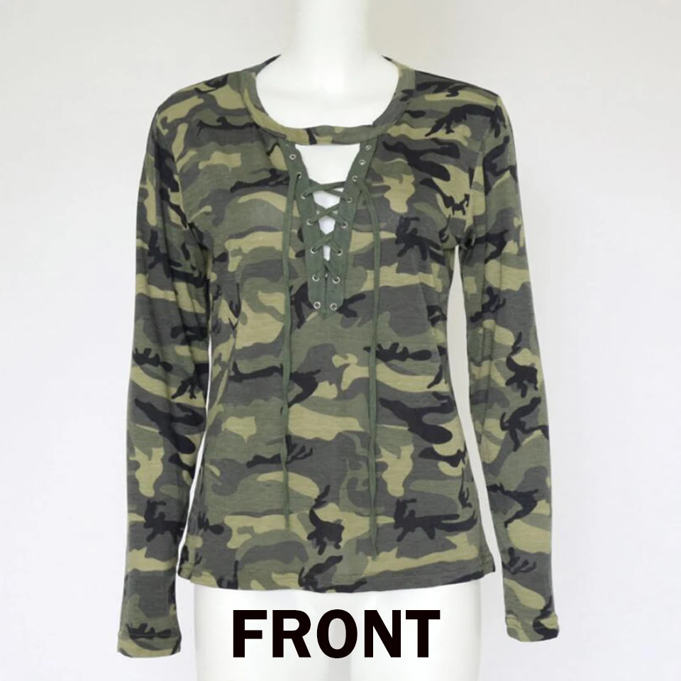 Sexy Camouflage Clothing Camo Top Vetement Femme 2021 Bandage Bluz Cool Shirt Women Deep V Choker Neck T Shirt With Long Sleeves
Sexy Camouflage Clothing Camo Top Vetement Femme 2021 Bandage Bluz Cool Shirt Women Deep V Choker Neck T Shirt With Long Sleeves
