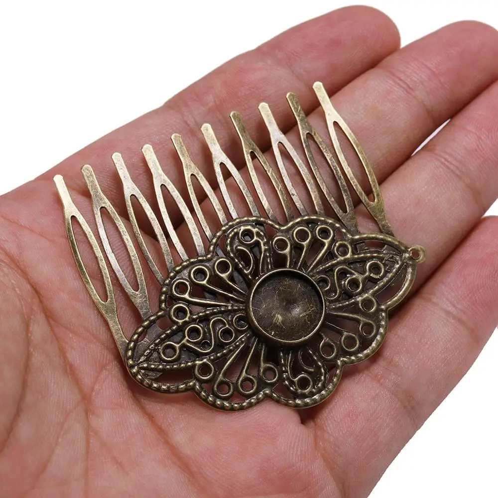 5pcs 52*56mm Antique Hairpins Glass Cabochons Crown Comb Metal Hair Clamps Headwear For DIY Jewelry Making Findings Accessories
5pcs 52*56mm Antique Hairpins Glass Cabochons Crown Comb Metal Hair Clamps Headwear For DIY Jewelry Making Findings Accessories