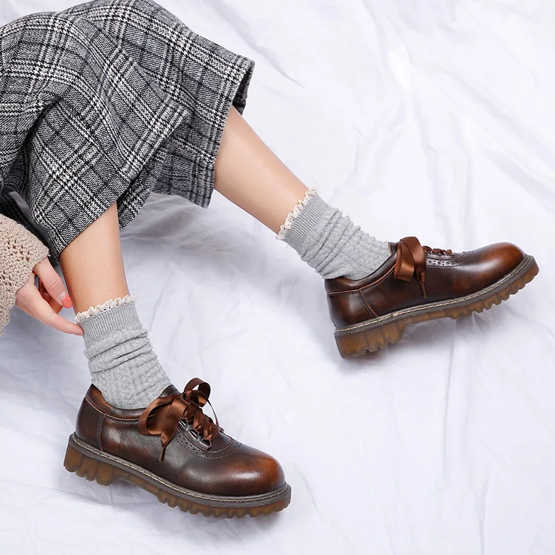ZXRYXGS Brand Shoes Woman Oxford Shoes 2019 New Retro Real Leather Shoes Non-slip Wear Plus Velvet Winter Shoes Women Flats
ZXRYXGS Brand Shoes Woman Oxford Shoes 2019 New Retro Real Leather Shoes Non-slip Wear Plus Velvet Winter Shoes Women Flats
