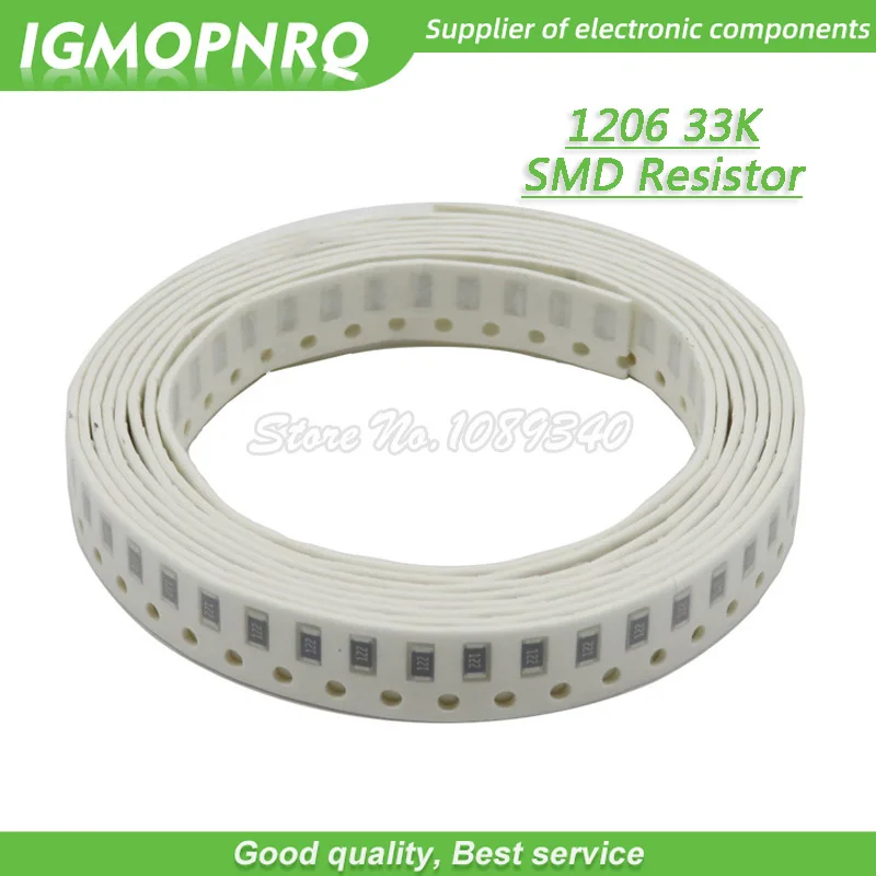 100PCS 1206 SMD Resistor 1% resistance 33K ohm chip resistor 0.25W 1/4W 333 IGMOPNRQ
100PCS 1206 SMD Resistor 1% resistance 33K ohm chip resistor 0.25W 1/4W 333 IGMOPNRQ