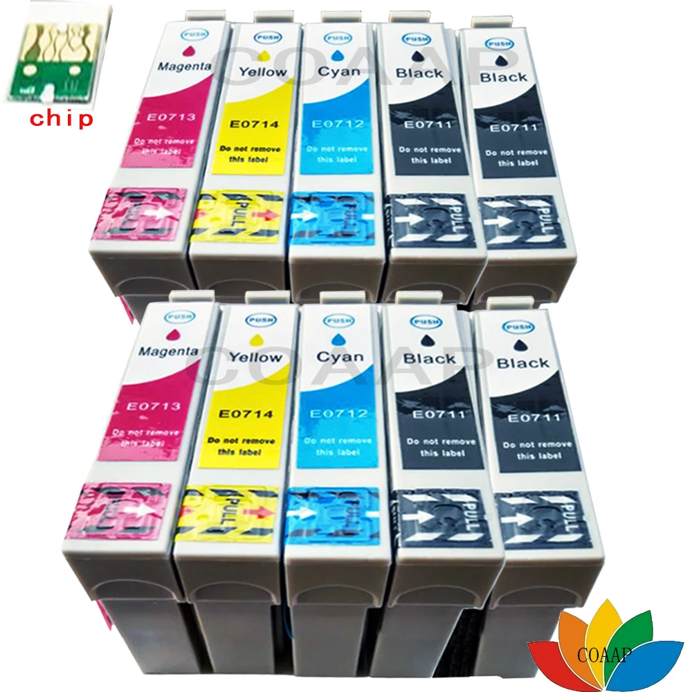 10 Compatible T0711 -714 Ink cartridges for Epson DX7400 DX7450 DX8400 DX8450 DX9400F SX215 B1100 BX300F BX310FN BX600FW BX610FW
10 Compatible T0711 -714 Ink cartridges for Epson DX7400 DX7450 DX8400 DX8450 DX9400F SX215 B1100 BX300F BX310FN BX600FW BX610FW