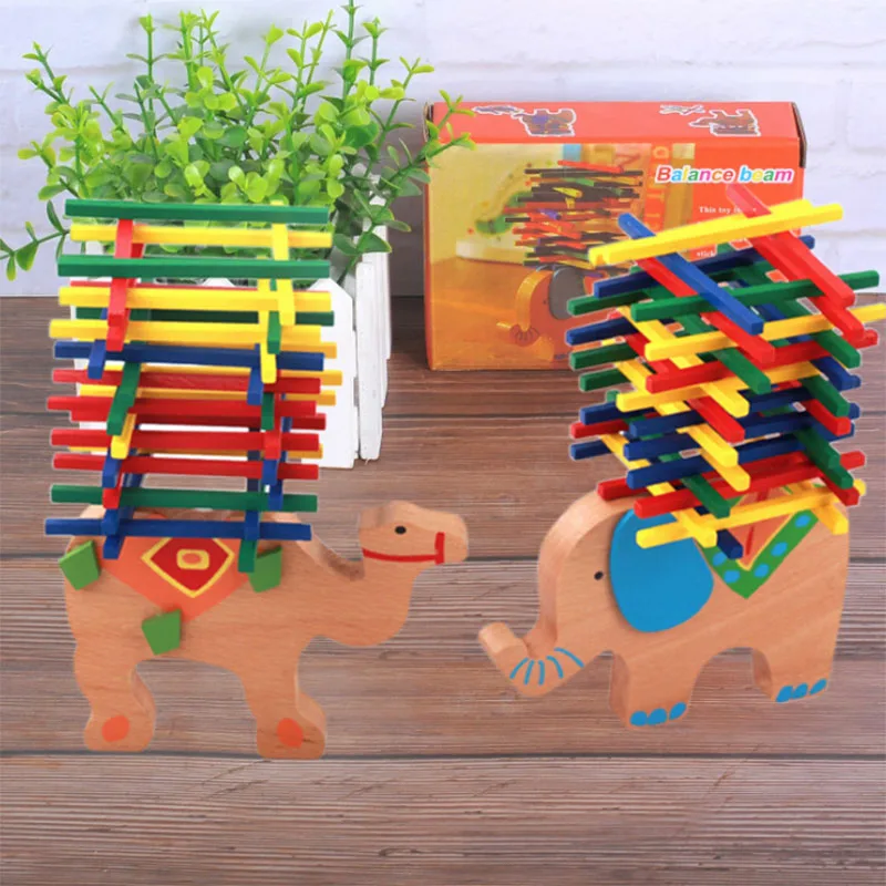 Wooden Animal Elephant Camel Balancing Building Blocks Balance Game Montessori Blocks Gift For Child Baby Educational Toy
Wooden Animal Elephant Camel Balancing Building Blocks Balance Game Montessori Blocks Gift For Child Baby Educational Toy