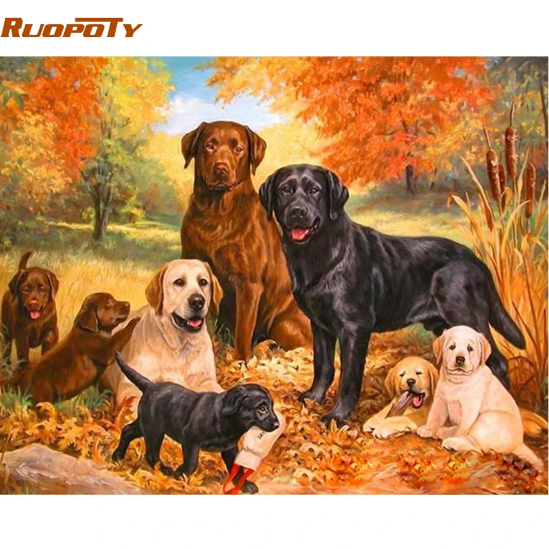 RUOPOTY Frame Dogs Family DIY Painting By Number Animals Hand painted Oil Painting Wall Art Picture Unique Gift For Home Decor
RUOPOTY Frame Dogs Family DIY Painting By Number Animals Hand painted Oil Painting Wall Art Picture Unique Gift For Home Decor