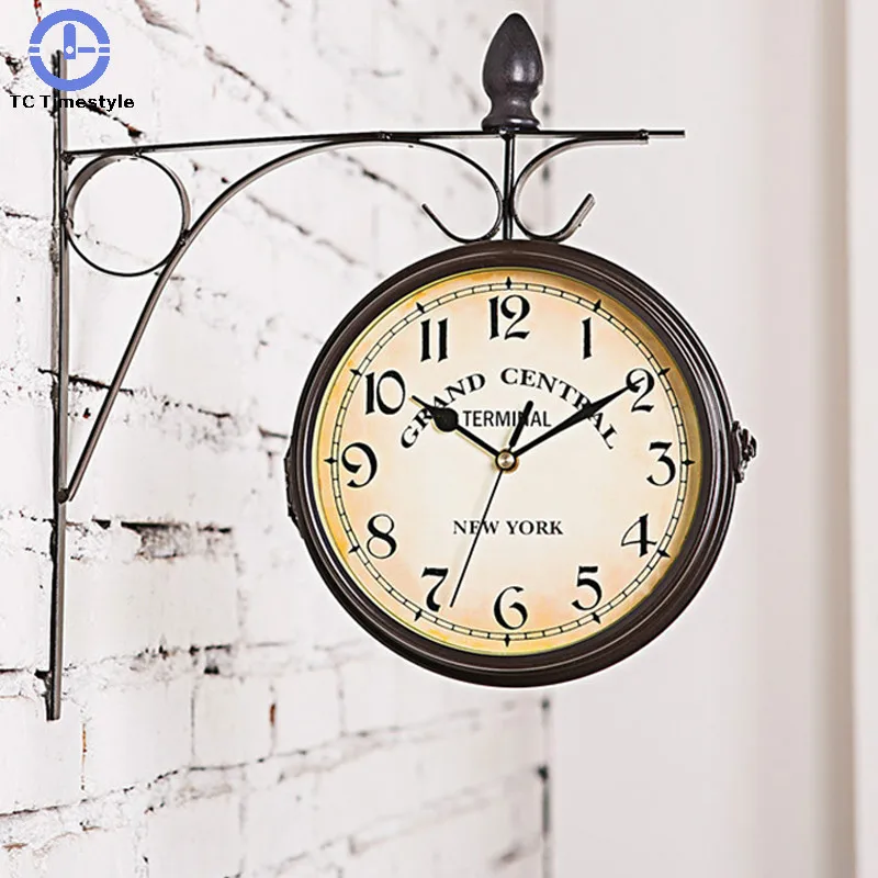 Wall Clock European-style Double-sided Classic Clocks Wrought Iron Hanging Vintage Decorative Living Room Fashion Mute Garden
Wall Clock European-style Double-sided Classic Clocks Wrought Iron Hanging Vintage Decorative Living Room Fashion Mute Garden