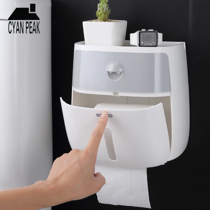 Bathroom Waterproof Wall Mounted Storage Box Plastic Bath Toilet Paper Holder Double Layer Tissue Box Dispenser Paper Rack Tools
Bathroom Waterproof Wall Mounted Storage Box Plastic Bath Toilet Paper Holder Double Layer Tissue Box Dispenser Paper Rack Tools