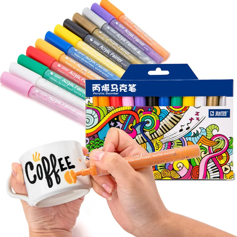 STA12/24 Colors Bright Colorful Waterproof Metallic Acrylic Paint Art Marker Pen Sketch Craft Scrapbook Set Cartoon Design Manga
STA12/24 Colors Bright Colorful Waterproof Metallic Acrylic Paint Art Marker Pen Sketch Craft Scrapbook Set Cartoon Design Manga