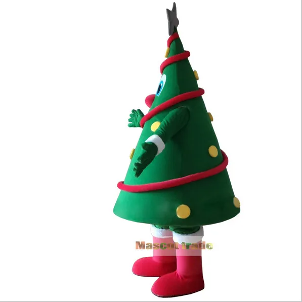 Лидер продаж зеленая Рождественская елка костюм талисман Карнавальная одежда