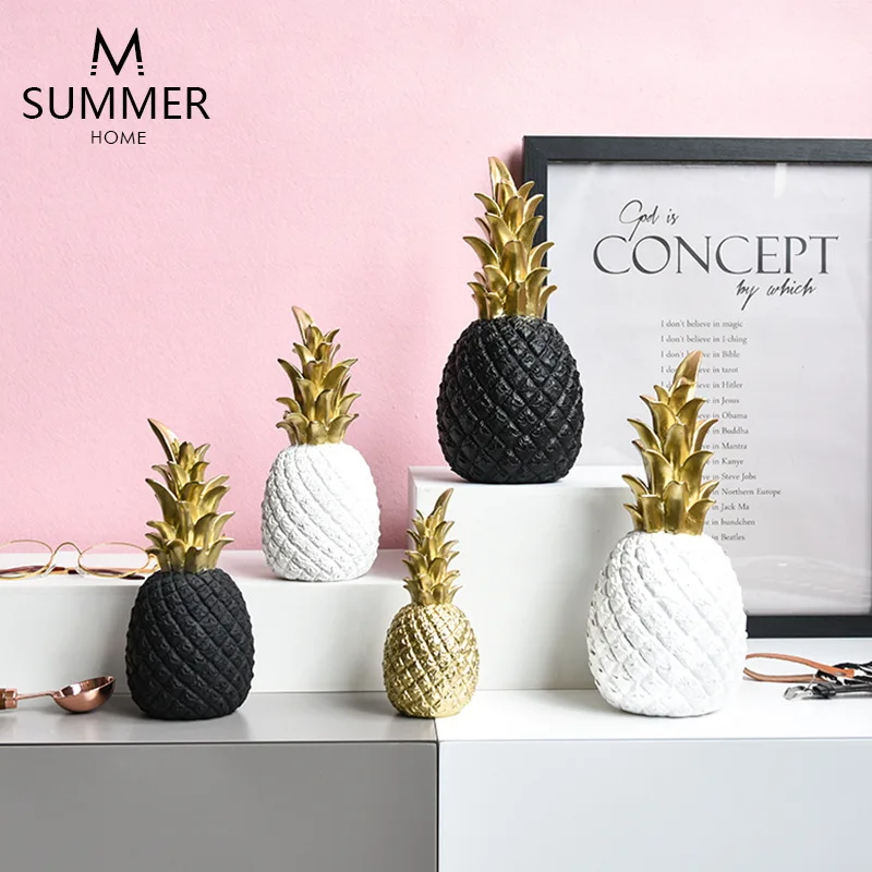 European Style New 3 Color Resin Gold Pineapple Figurine Craft Fruit Ornament Modern Home Decoration Accessories Gift for Girl
European Style New 3 Color Resin Gold Pineapple Figurine Craft Fruit Ornament Modern Home Decoration Accessories Gift for Girl