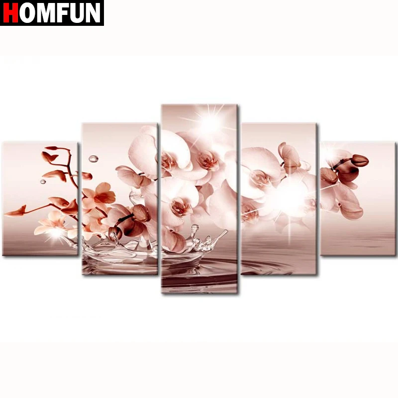 HOMFUN 5pcs Full Square/Round Drill 5D DIY Diamond Painting "Orchid peony lily" Multi-picture Combination Embroidery 5D Gift
HOMFUN 5pcs Full Square/Round Drill 5D DIY Diamond Painting "Orchid peony lily" Multi-picture Combination Embroidery 5D Gift