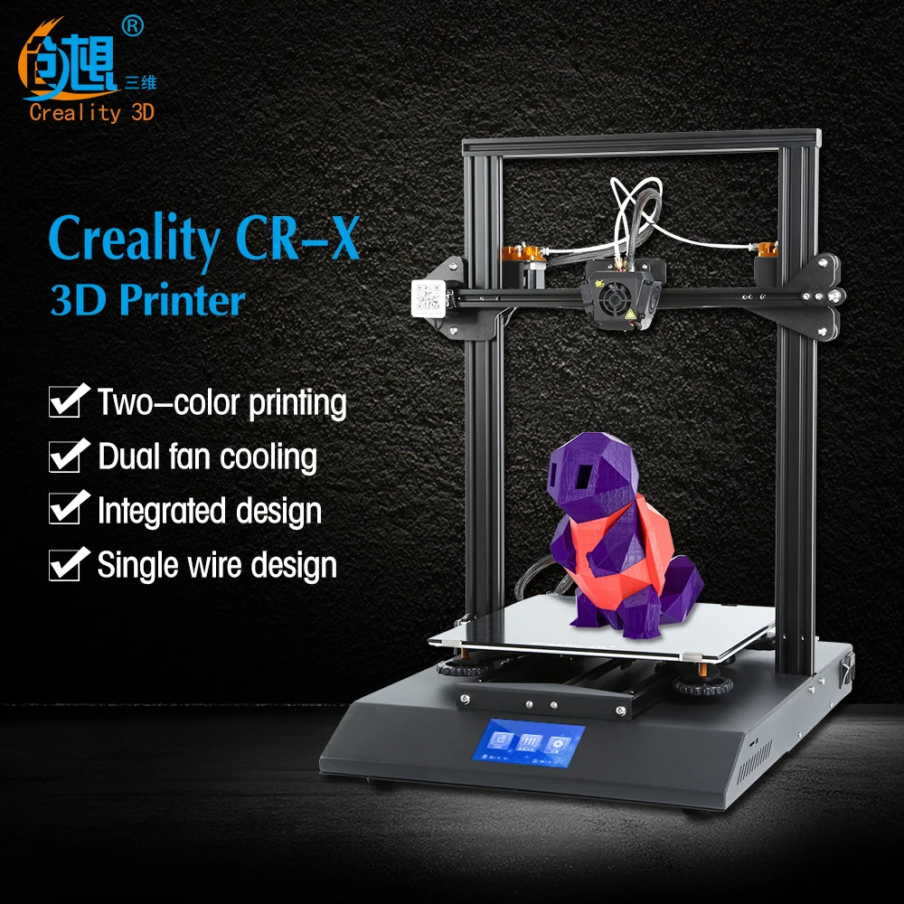 Presale CR X 3D принтер DIY KIT 4 3 сенсорный экран двухцветная сопло Большой размер двойной