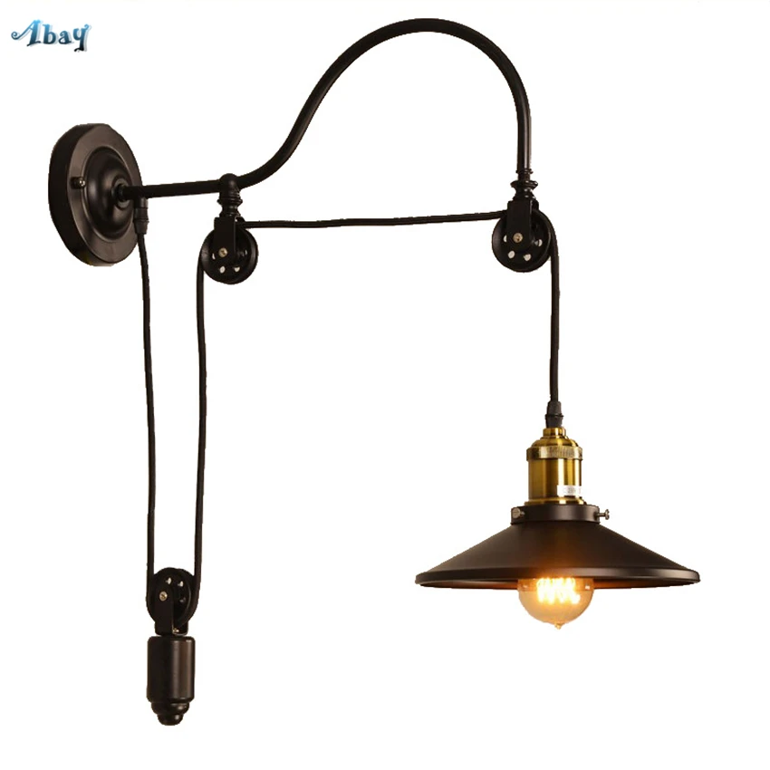 American Vintage Retro Industrial Lift Birdcage Wall Lamps Aisle Bar Living Room Kitchen Bedroom Study Pulley Lights Fixtures
American Vintage Retro Industrial Lift Birdcage Wall Lamps Aisle Bar Living Room Kitchen Bedroom Study Pulley Lights Fixtures