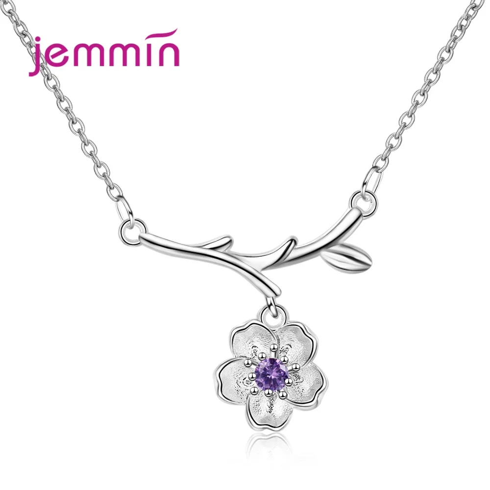 New Fashion Women Charm Cherry Blossoms Necklace For Sale 925 Sterling Silver Flower Pendant Necklaces For Wholesale
New Fashion Women Charm Cherry Blossoms Necklace For Sale 925 Sterling Silver Flower Pendant Necklaces For Wholesale