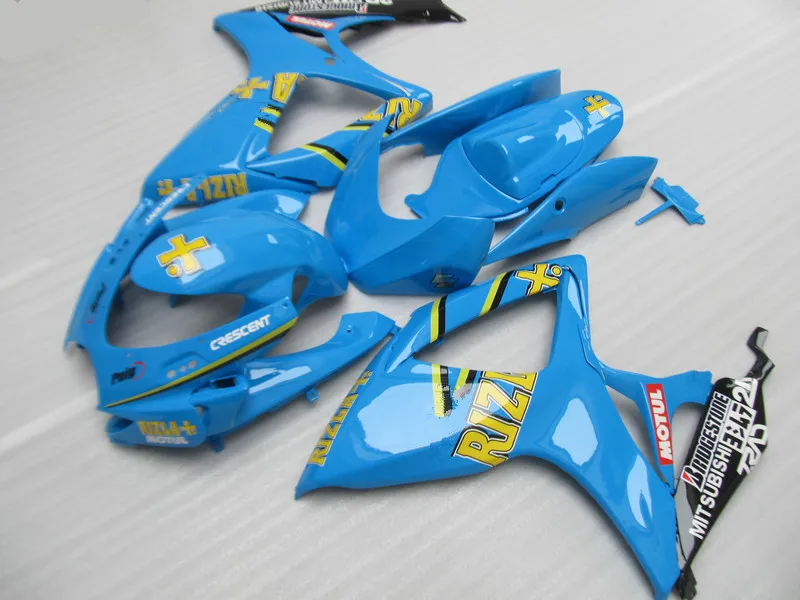 Набор обтекателей для литья под давлением GSXR600 750 K6 06 07 GSXR 600 GSXR750 2006 2007 ABS Cool blue