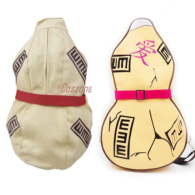 Аниме Narutoo Гаара косплей искусственная кожа Парусина Рюкзак школьные сумки для