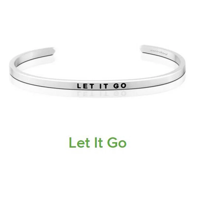 316L Stainless Steel LET IT GO Cuff Bangle Silver Bangles For Women Brand Designer Jewelry Valentine Gift
316L Stainless Steel LET IT GO Cuff Bangle Silver Bangles For Women Brand Designer Jewelry Valentine Gift