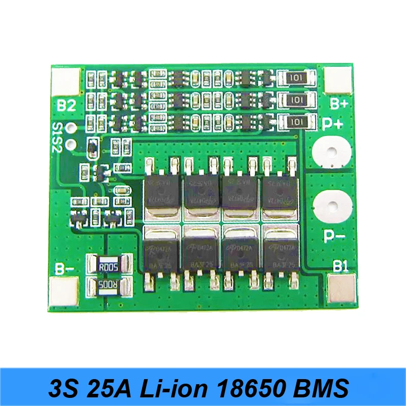 3S 25A 40A BMS PCM плата защиты аккумулятора с балансом для литий-ионного блок модуля