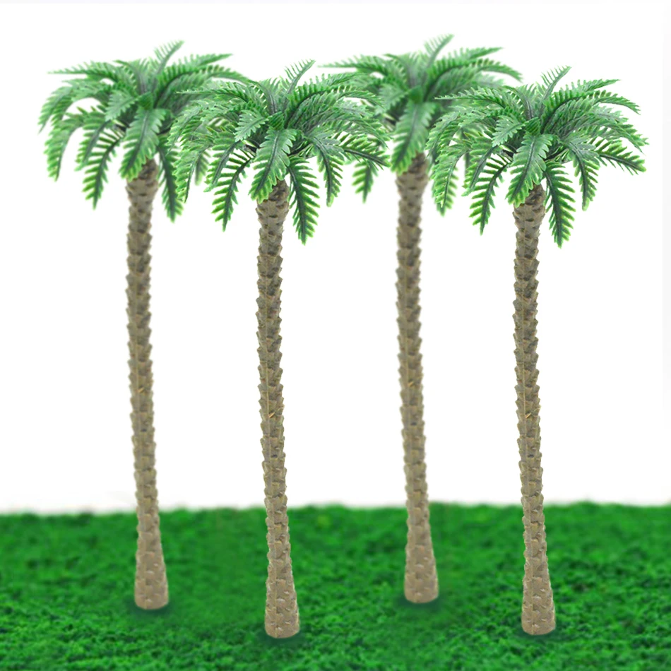20 шт 18 см высокая архитектурная модель пальмового зеленого дерева ствола