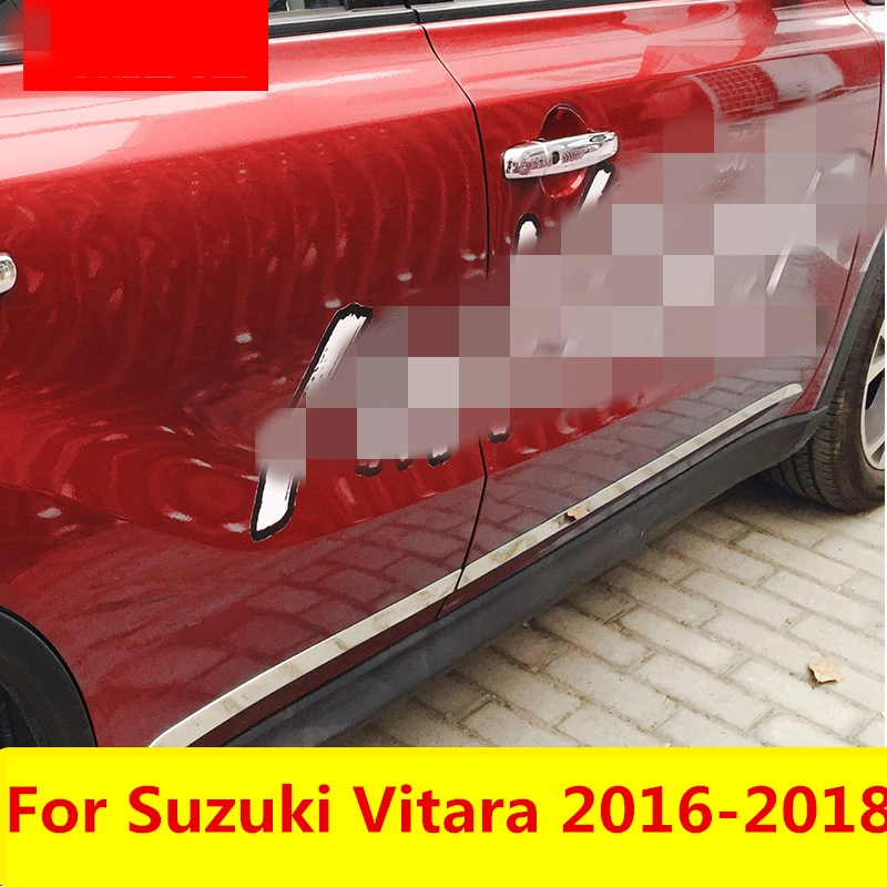 Для Suzuki Vitara 2016 2018 хромированная abs дверная боковая линия декоративная накладка