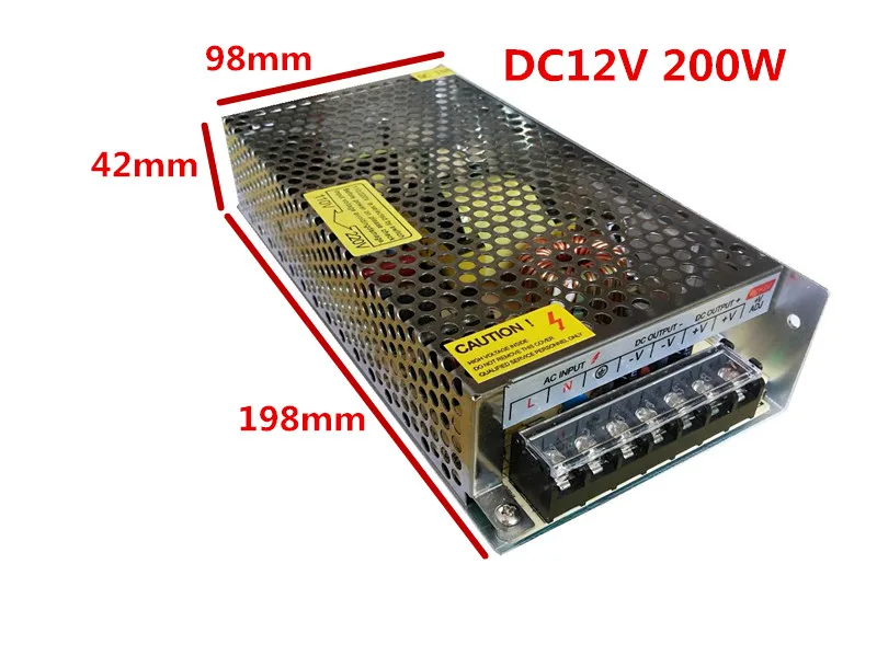 Высокая Надежность DC 12V переключатель питания драйвер 200w источник питания для светодиодных лент светового дисплея Универсальный AC вход
Высокая Надежность DC 12V переключатель питания драйвер 200w источник питания для светодиодных лент светового дисплея Универсальный AC вход