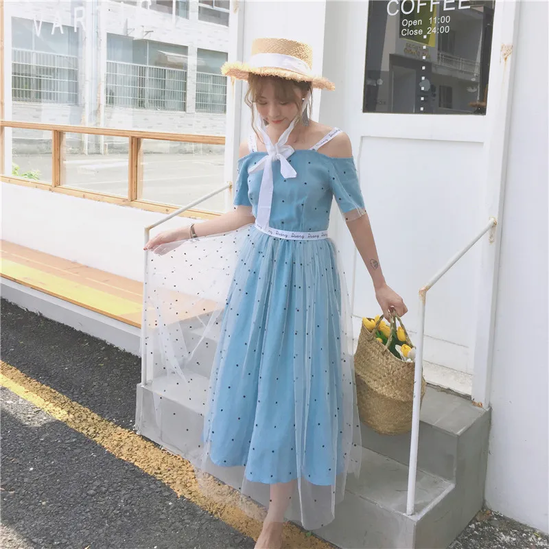 KYMAKUTU Лето Prairie Chic женское платье линии Высокая талия лоскутное vestidos mujer Спагетти