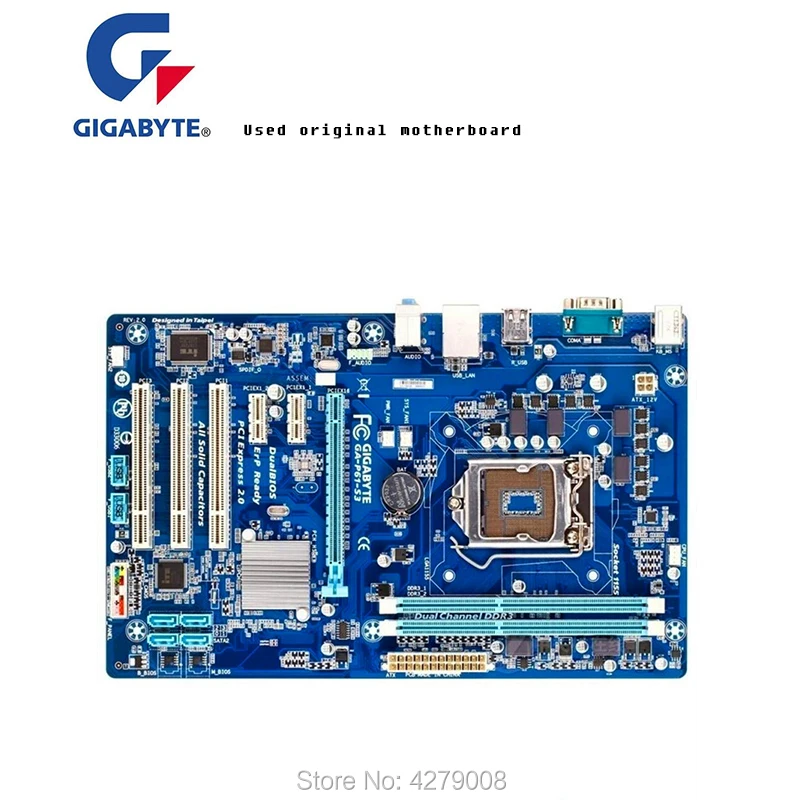 Материнская плата H61 для Gigabyte GA P61 S3 DDR3 LGA1155 100% оригинал бесплатная доставка|gigabyte