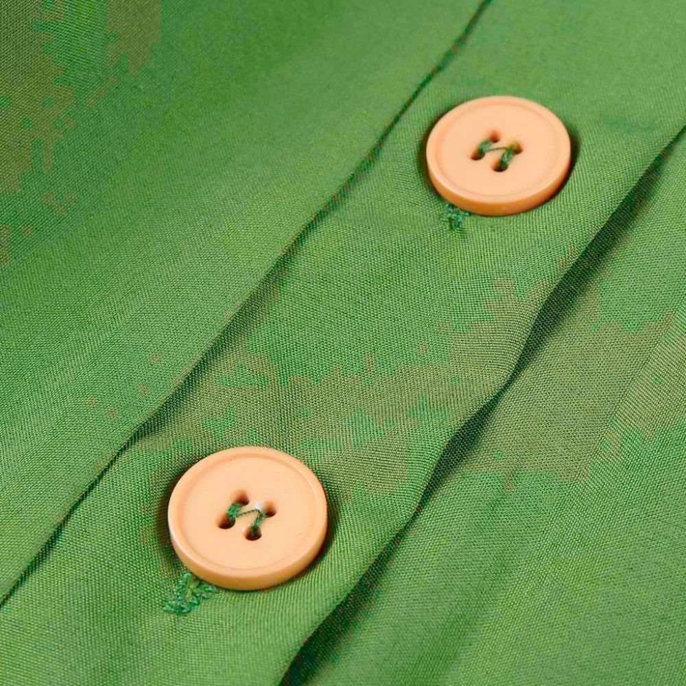 Летние женские зеленые повседневные Комбинезоны с пуговицами на ремне