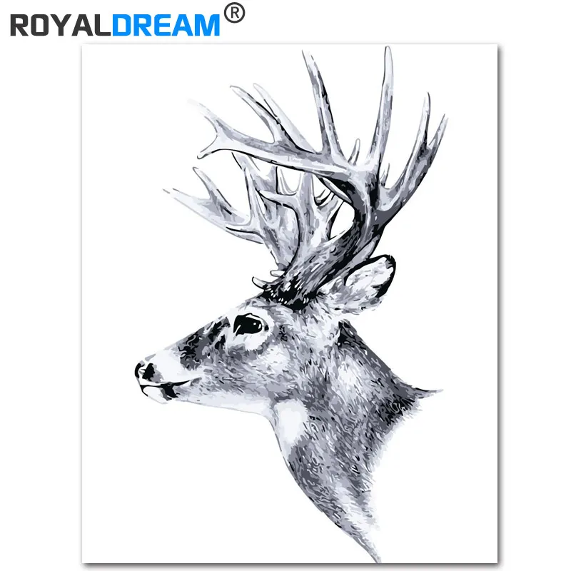 Набор для рисования по номерам на холсте, олень 
Набор для рисования по номерам на холсте, олень