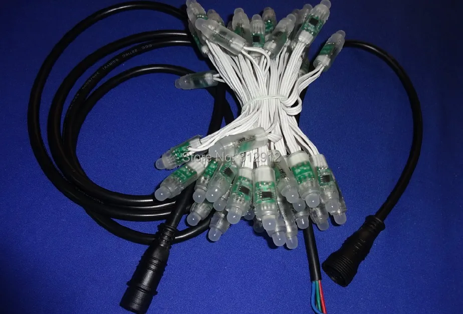 50pcs DC5V input IP68 12mm WS2811 LED pixel light,all WHITE wire,input end with 2m long 4core male conector
50pcs DC5V input IP68 12mm WS2811 LED pixel light,all WHITE wire,input end with 2m long 4core male conector