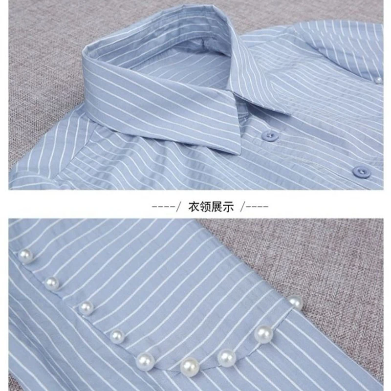 Women Blouse Fashion Beading Striped Slim Long Sleeved 4 Colors Shirt Woman Office Shirts Elegant Blusas Lady Blouse Tops DD2339
Women Blouse Fashion Beading Striped Slim Long Sleeved 4 Colors Shirt Woman Office Shirts Elegant Blusas Lady Blouse Tops DD2339