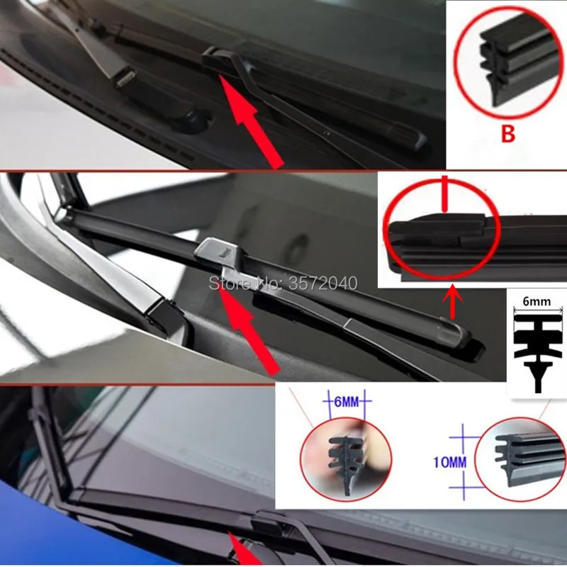Бесплатная доставка автомобильные стеклоочистители лезвие Резиновая полоса для