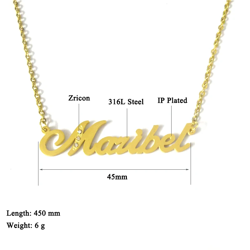 MadApe Personalized Letter "Maribel" Pendant Name Necklace For Women Jewelry, Customized Any Name Necklace For Female Gift
MadApe Personalized Letter "Maribel" Pendant Name Necklace For Women Jewelry, Customized Any Name Necklace For Female Gift