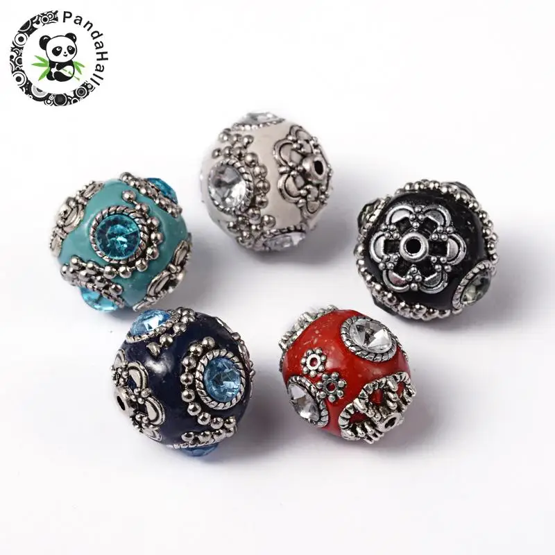 100pcs Round Handmade Indonesia Beads for Jewelry Making DIY, with Brass Core,Size: about 18~20mm in diameter, hole: 2mm
100pcs Round Handmade Indonesia Beads for Jewelry Making DIY, with Brass Core,Size: about 18~20mm in diameter, hole: 2mm