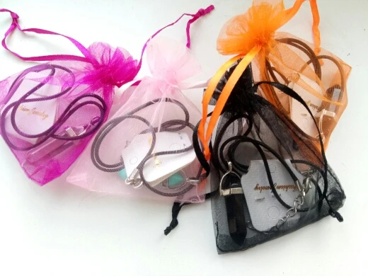 BEAUCHAMP 20PCS Organza Bags Sheer Gauze Drawstring Jewelry Gift Bag Black Color Party Wedding Little Satin Pouches packaging | Украшения и
