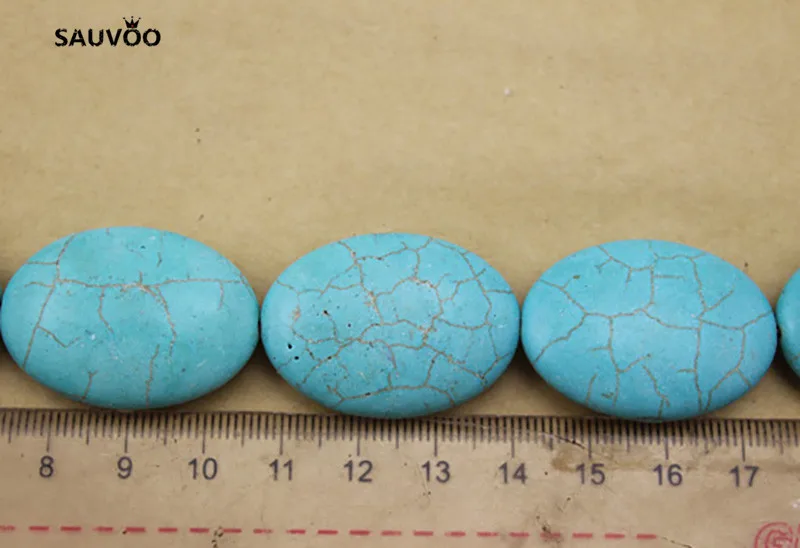 Sauvoo Big Natural Flat Oval White Stone Beads Blue Loose Spacer Stone Beads 25*34mm for Handmade Jewelry Making Findings F1241
Sauvoo Big Natural Flat Oval White Stone Beads Blue Loose Spacer Stone Beads 25*34mm for Handmade Jewelry Making Findings F1241