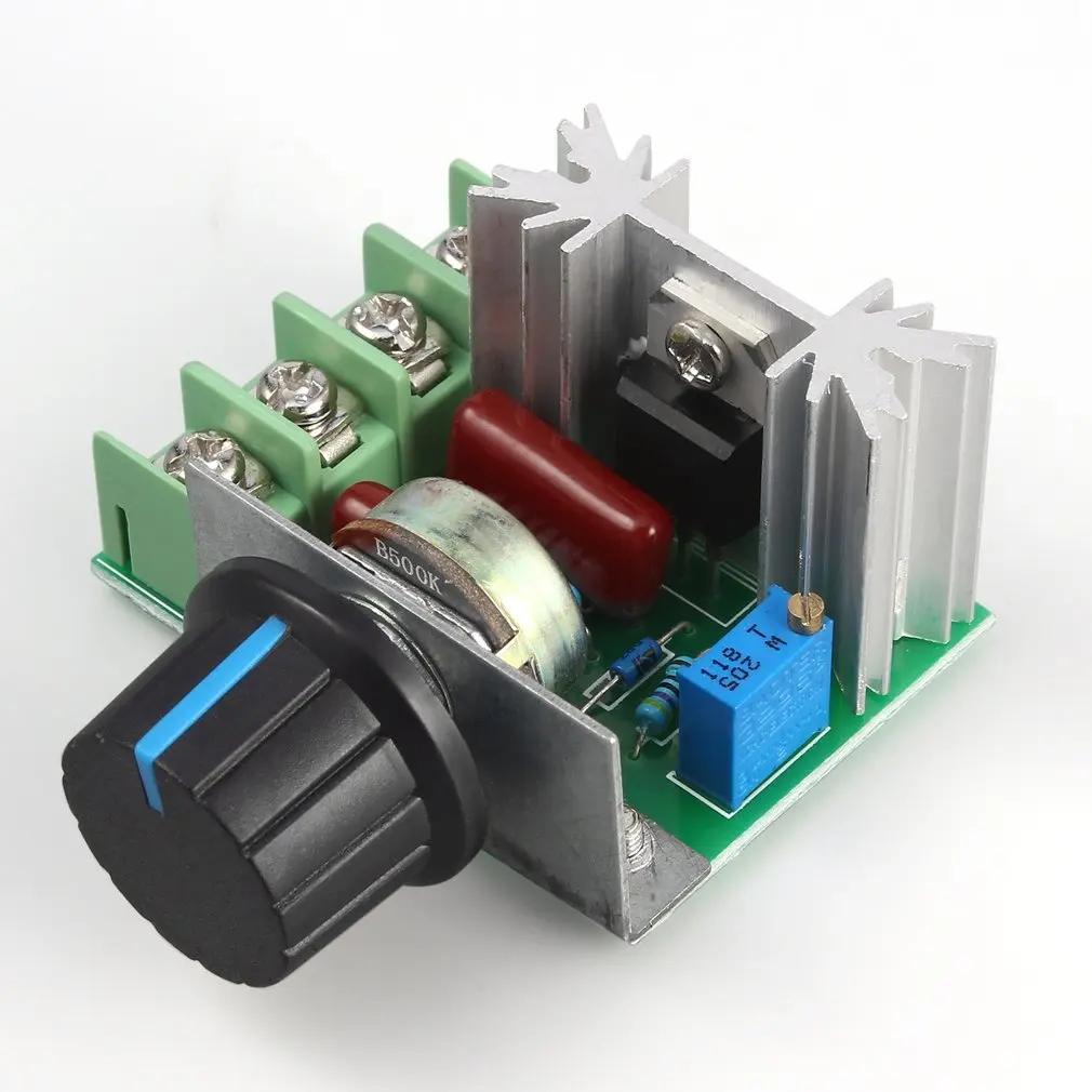 AC 220V 2000W SCR Voltage Regulator Dimming Dimmers Motor Speed Controller Thermostat Electronic Voltage Regulator Module
AC 220V 2000W SCR Voltage Regulator Dimming Dimmers Motor Speed Controller Thermostat Electronic Voltage Regulator Module