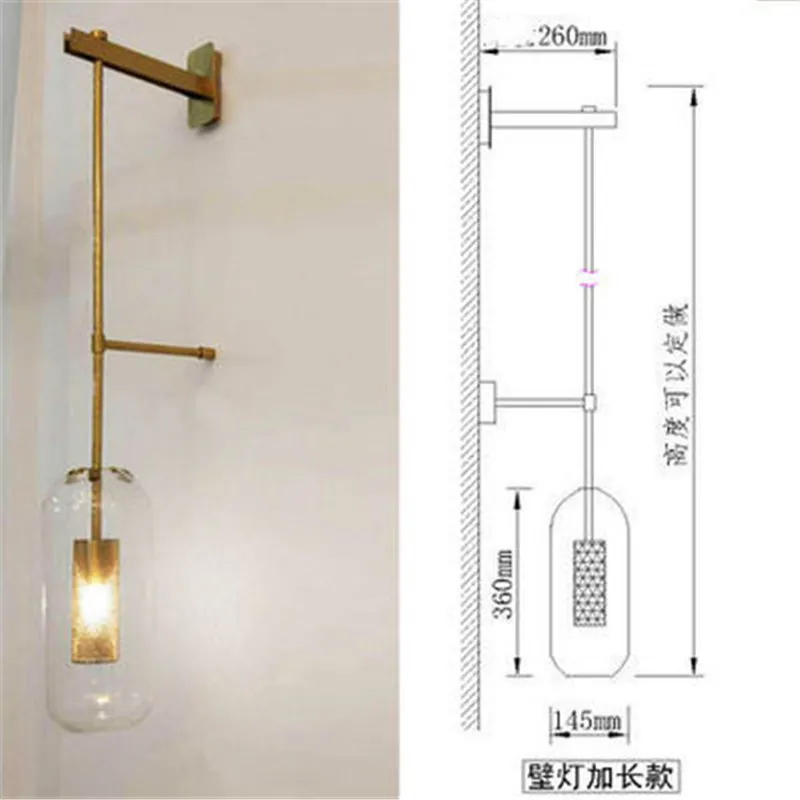 Restaurant Lamps Luxury Modern Minimalist Cafe Bar Single Head Corridor Bedroom Cloakroom Personality Three Glass Wall Lamp
Restaurant Lamps Luxury Modern Minimalist Cafe Bar Single Head Corridor Bedroom Cloakroom Personality Three Glass Wall Lamp
