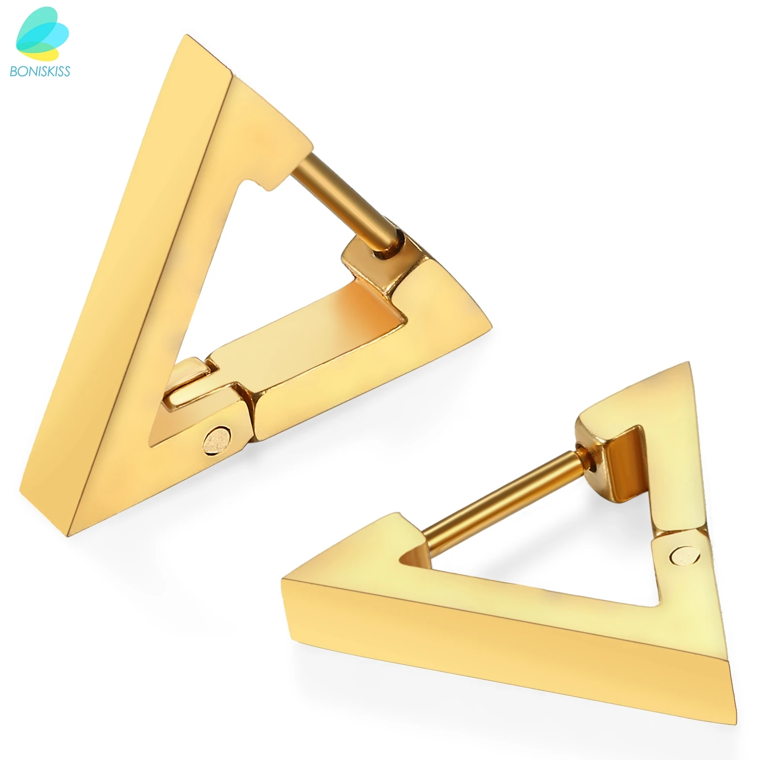 BONISKISS Women Stainless Steel Triangle Shape Earrings Stud Ring Mens beauty Classical Earrings Good Quality New Fashion Style
BONISKISS Women Stainless Steel Triangle Shape Earrings Stud Ring Mens beauty Classical Earrings Good Quality New Fashion Style