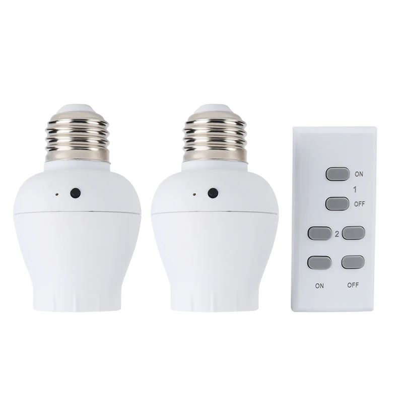 E27 Wireless Remote Control Screw Type Lamp Holder with Socker Switch (2 Lamp holder+1 Remote)
E27 Wireless Remote Control Screw Type Lamp Holder with Socker Switch (2 Lamp holder+1 Remote)
