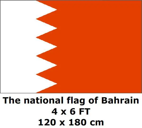 National Flag of Bahrain 120 x 180 cm 100D Polyester Bahrainese Flags And Banners National Flag Country Banner
National Flag of Bahrain 120 x 180 cm 100D Polyester Bahrainese Flags And Banners National Flag Country Banner