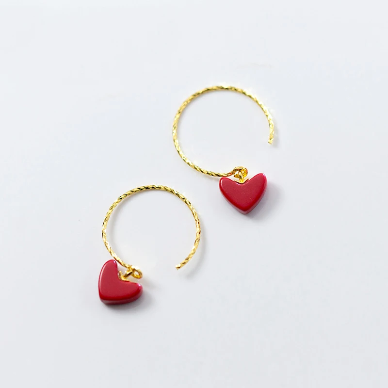 MloveAcc золотые серьги из стерлингового серебра 925 пробы, модные серьги-подвески с красным сердцем для женщин и девочек
MloveAcc золотые серьги из стерлингового серебра 925 пробы, модные серьги-подвески с красным сердцем для женщин и девочек