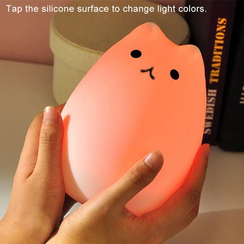 UNIBROTHER 7 Colors Cat LED USB Children Animal Night Light Silicone Soft Cartoon Baby Nursery Lamp Breathing LED Night Light
UNIBROTHER 7 Colors Cat LED USB Children Animal Night Light Silicone Soft Cartoon Baby Nursery Lamp Breathing LED Night Light